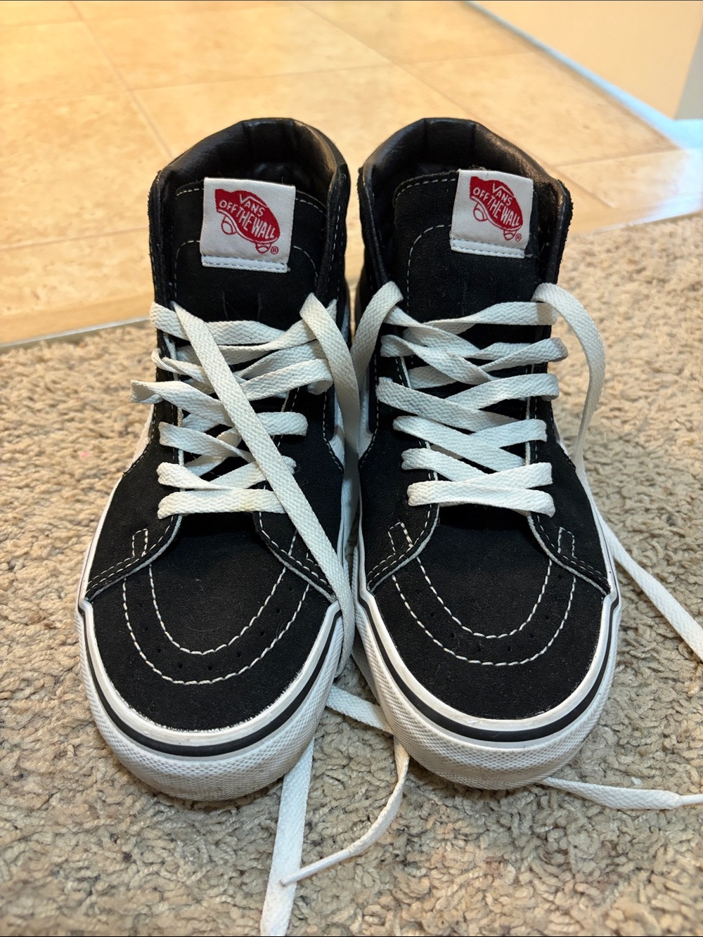 Vans Black & White Sk8-Hi Sneakers